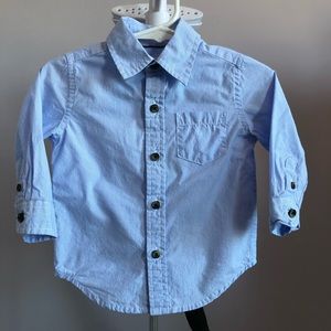 Janie + Jack Blue Button Down EEUC Sz. 6-12 mos